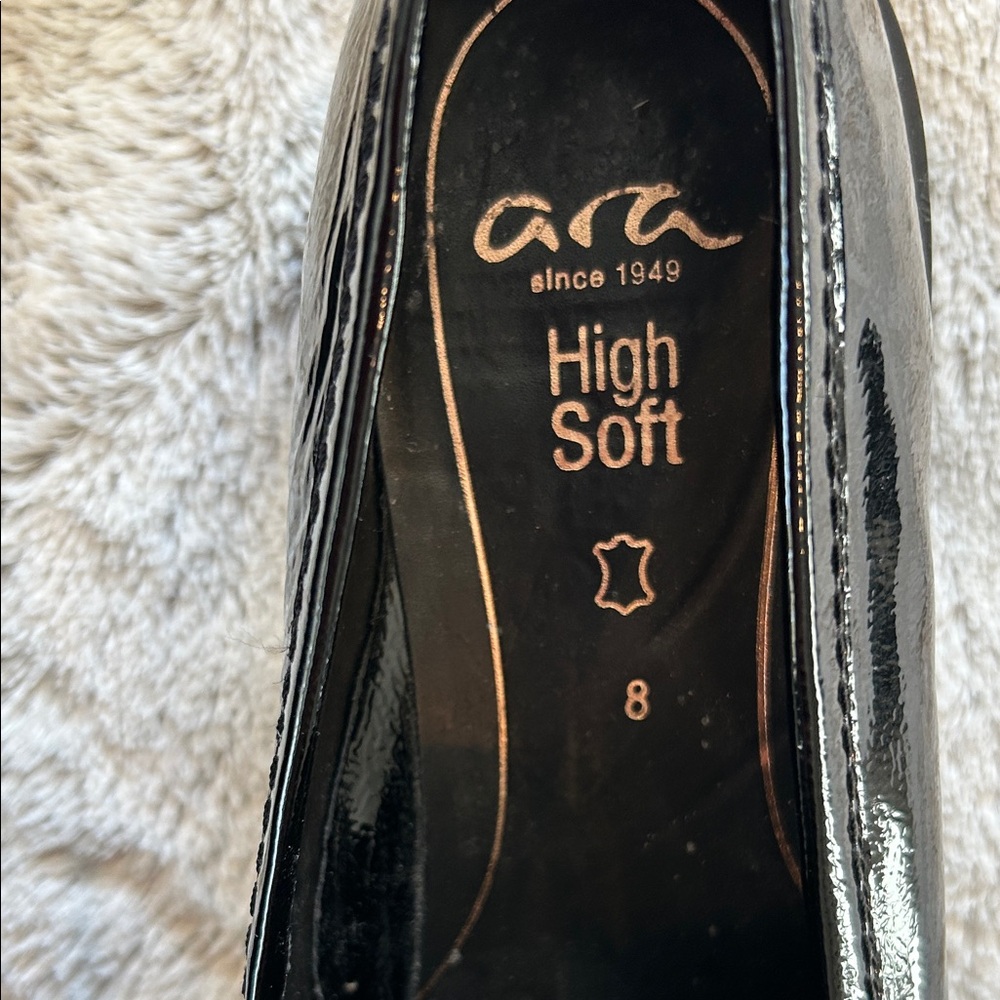 Ara Shiny Black Loafers - Picture 5 of 6